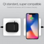 Wholesale Slim Quick Charge Wireless Charger for Qi Compatible Device, iPhone, Samsung Galaxy Android, Airdpod, and More (White)
